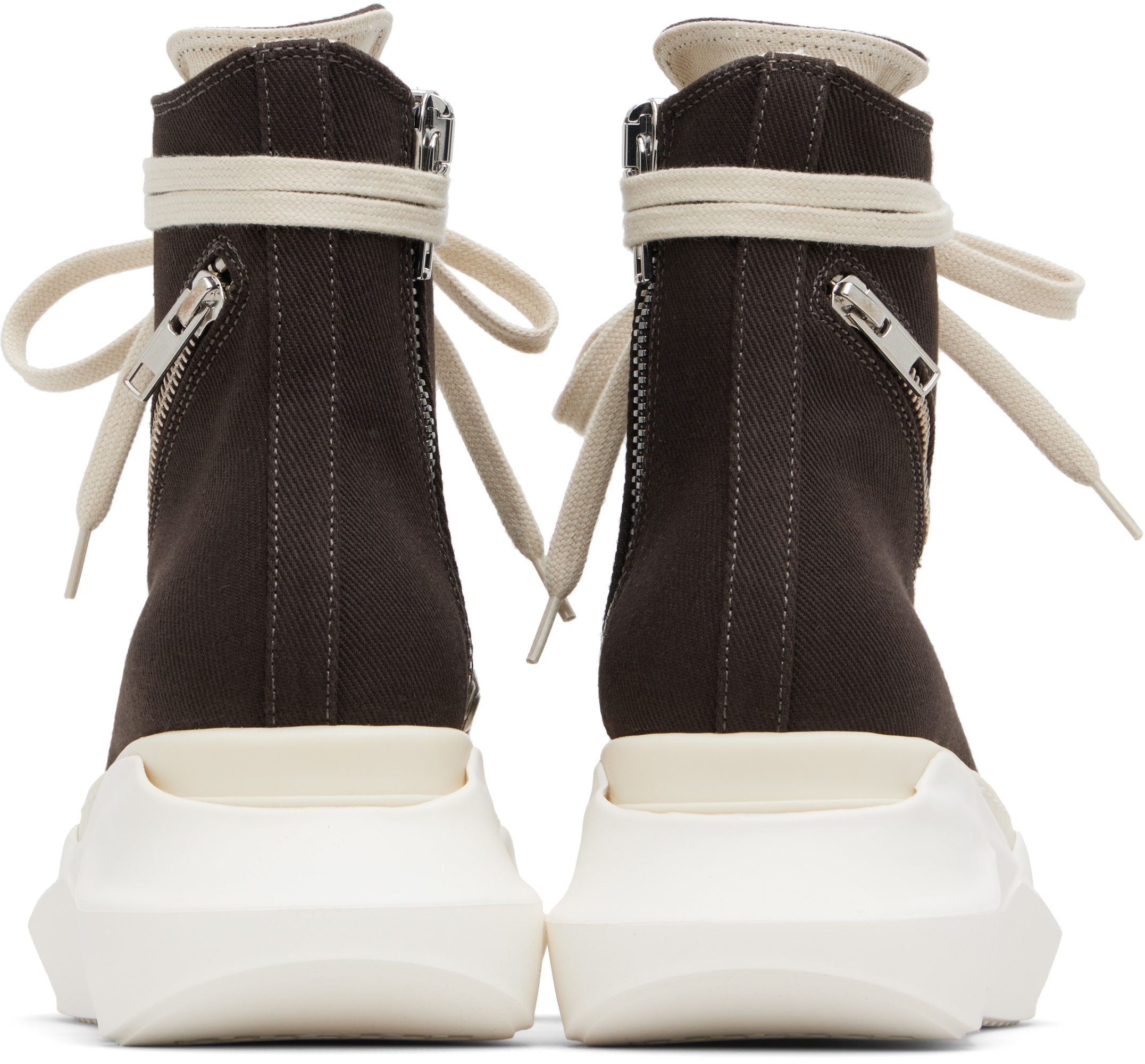 Rick Owens Drkshdw Concordians Cargo Abstract Sneaks High-top Sneaks In Brown