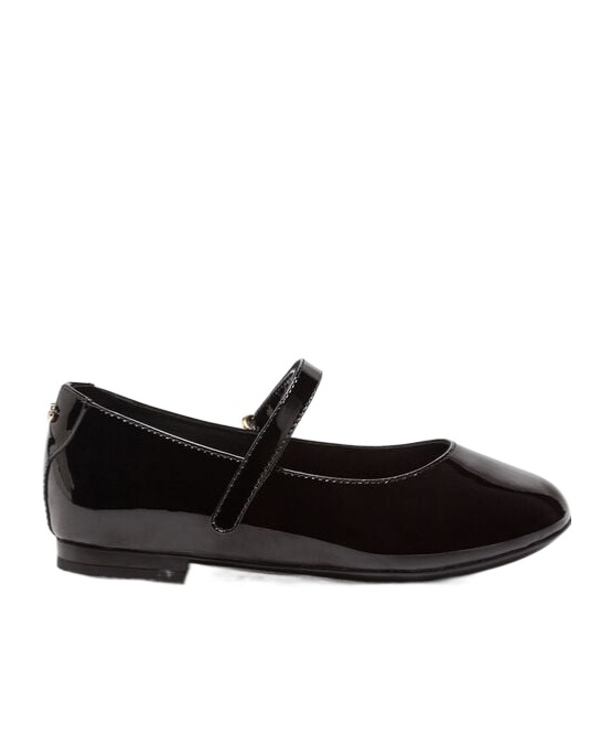 Dolce & Gabbana Round-head Flat Shoes In Black