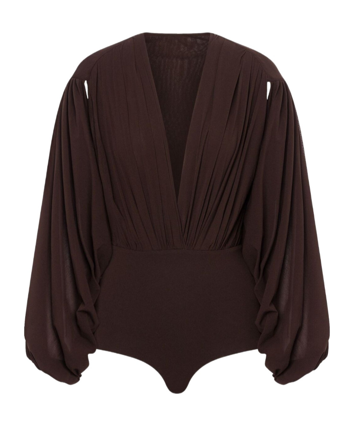 Philosophy Di Lorenzo Serafini Deep V-neck Jumpsuit In Brown