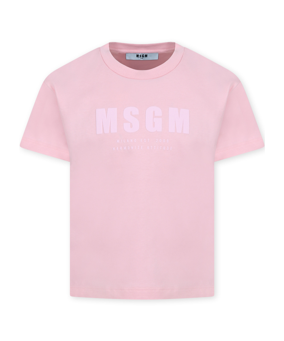 Msgm Short-sleeved T-shirt In Pink