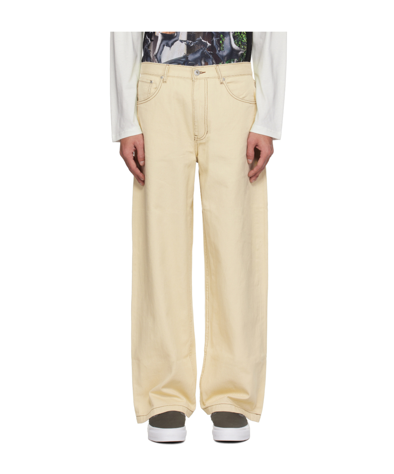 Perks And Mini Beige Alto Jeans In Nude