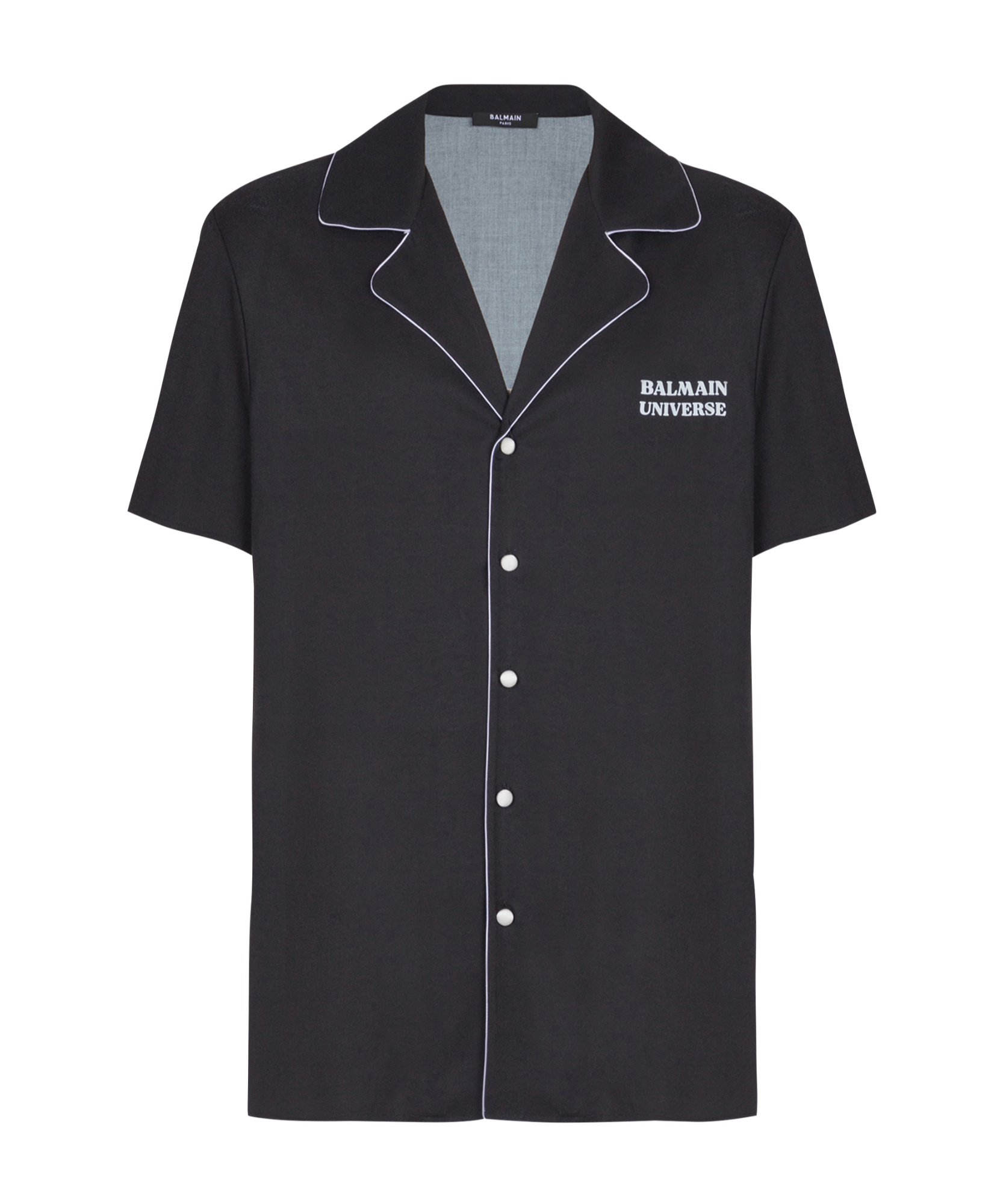 Balmain Planet-print Shirt In Black