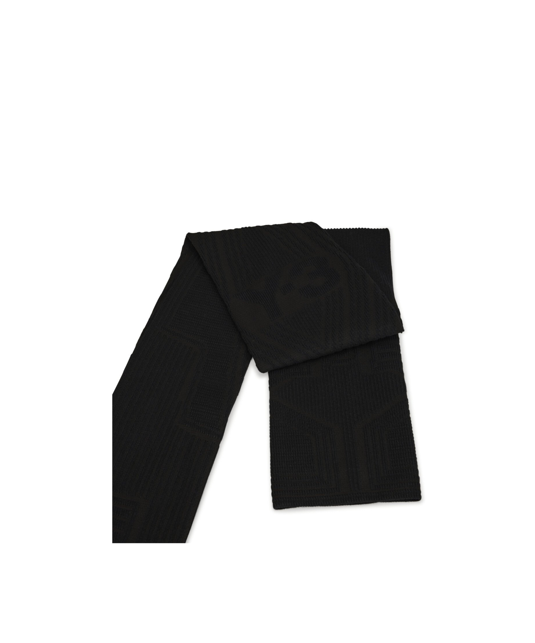 Y-3 Engineered Logo-debossed Scarf In Black