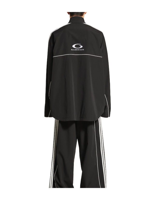 Balenciaga Technical Oversized Track Jacket In Black
