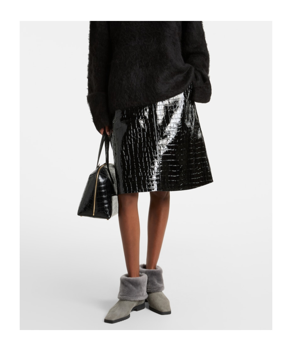 Totême Shearling-lined Suede Ankle Boots In Animal Print