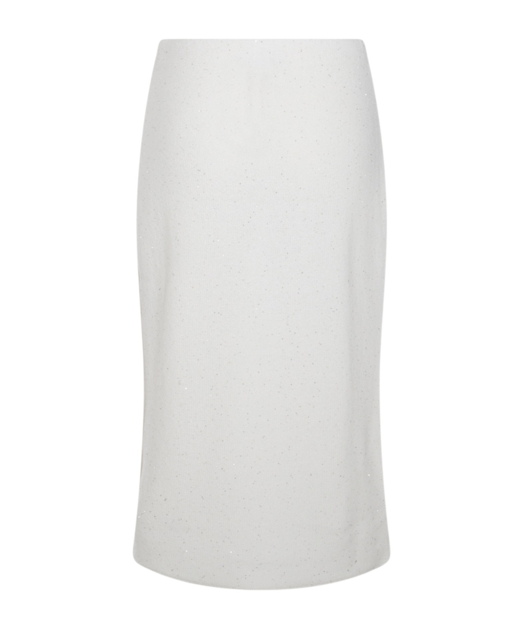 Fabiana Filippi Sequin-embellished Pencil Skirt In White