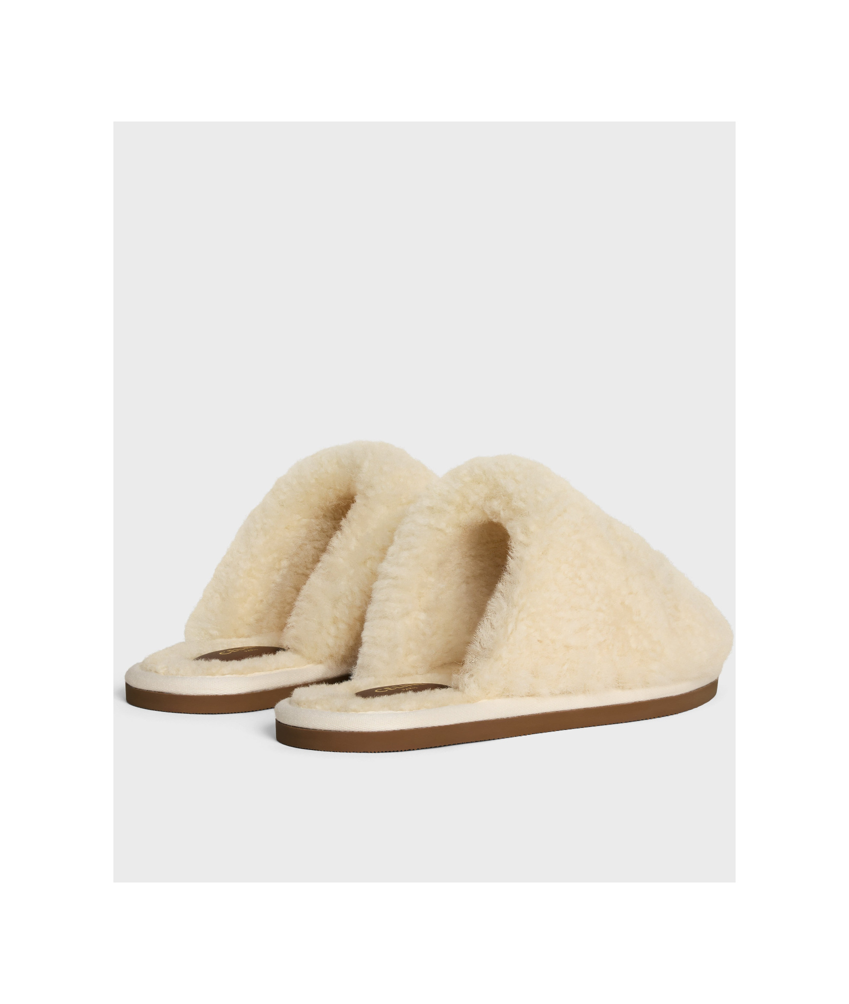 Celine Georgia Slippers In Brown