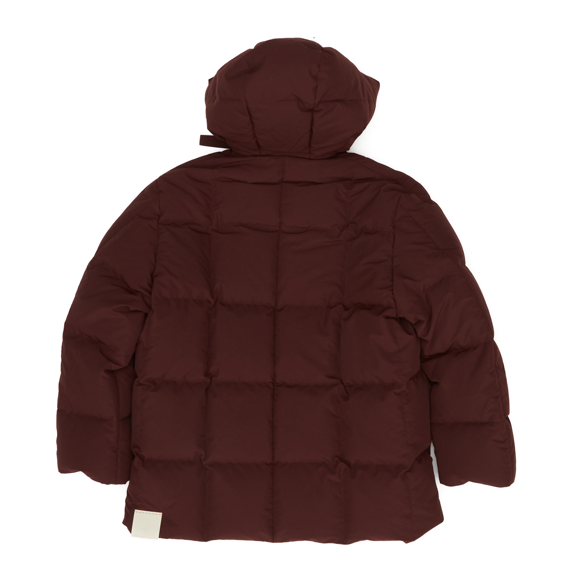 Jil Sander Zip-up Hooded Down Coat In Brown