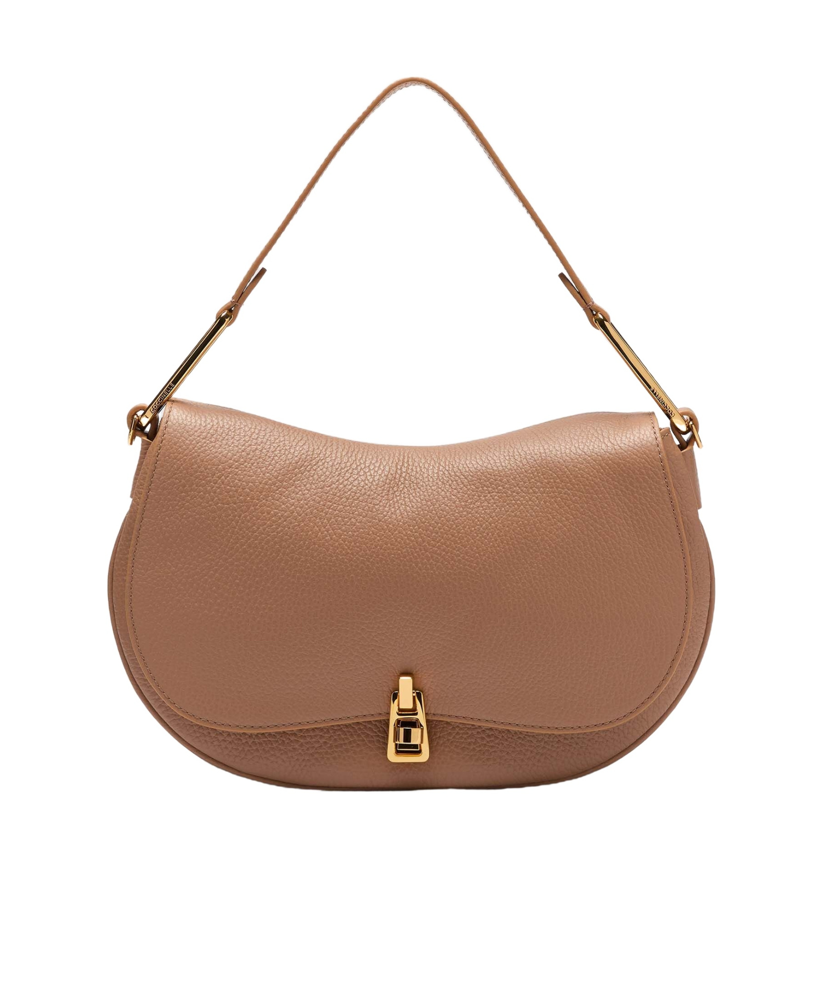 Coccinelle Medium Flip Shoulder Bag In Brown