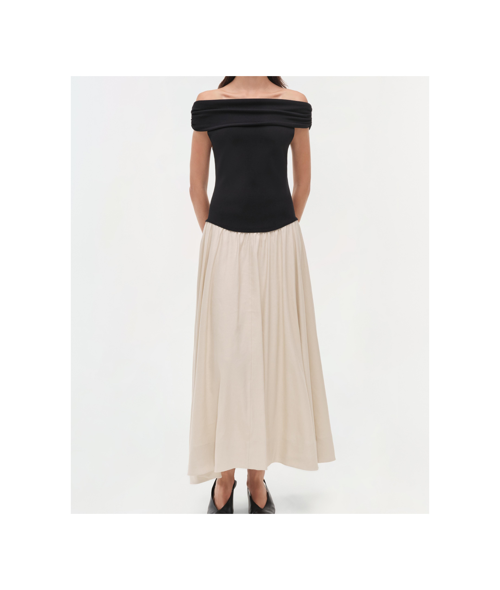 JONATHAN SIMKHAI ADALINE KNIT LINEN MIDI DRESS