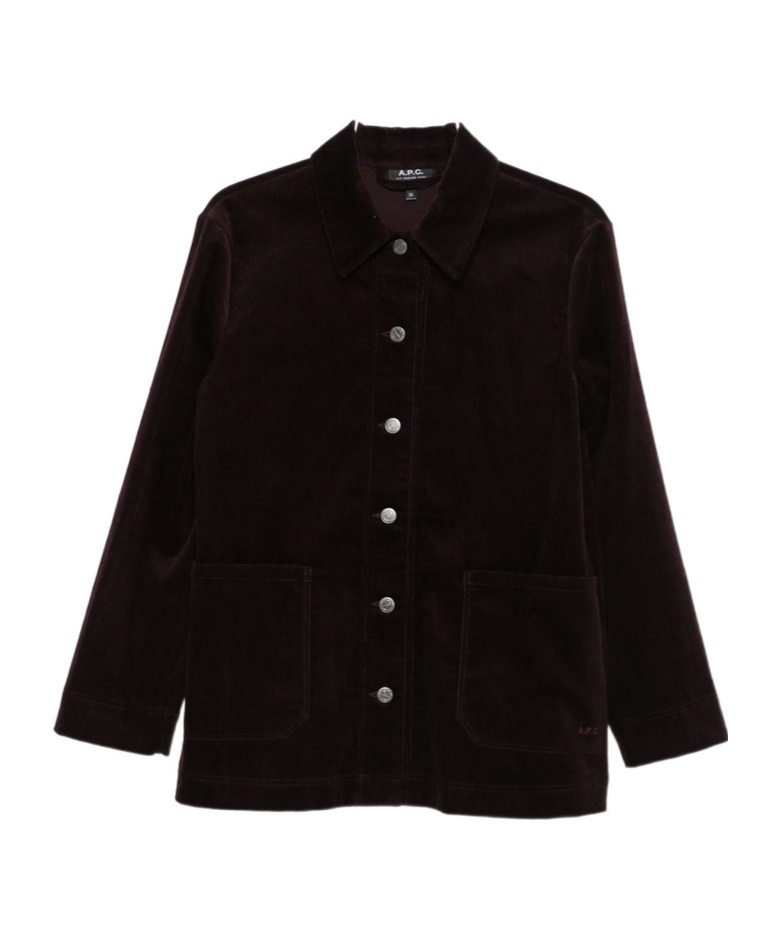 Apc Long Sleeve Casual Jacket In Brown