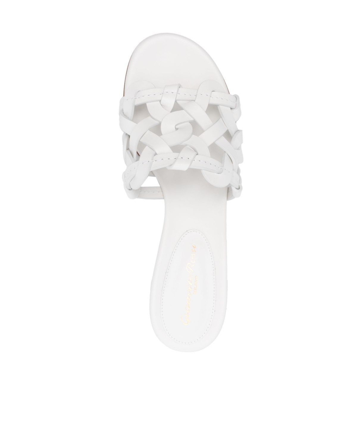 Gianvito Rossi Amalfi 45 Calf Leather Mules In White