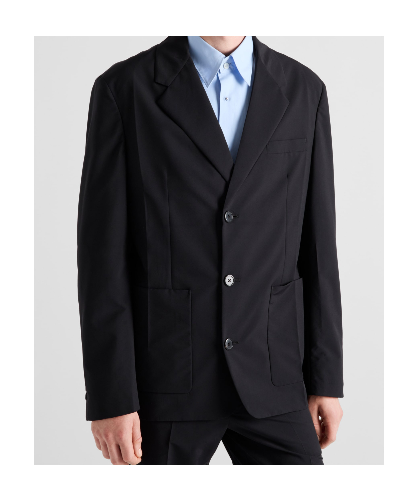 PRADA SINGLE-BREASTED WOOL BLEND JACKET