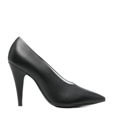 Moschino 100mm Leather Pumps In Black