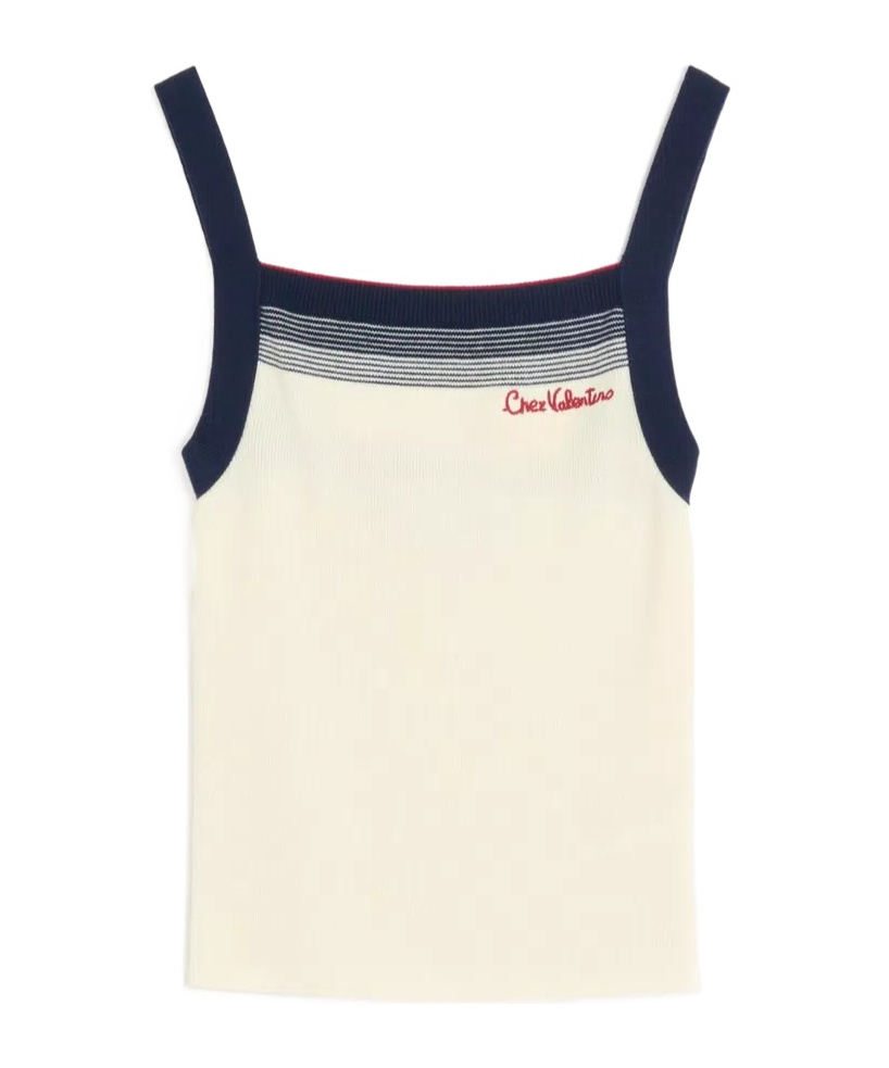 Shop Valentino Wool Top In Navy Blue