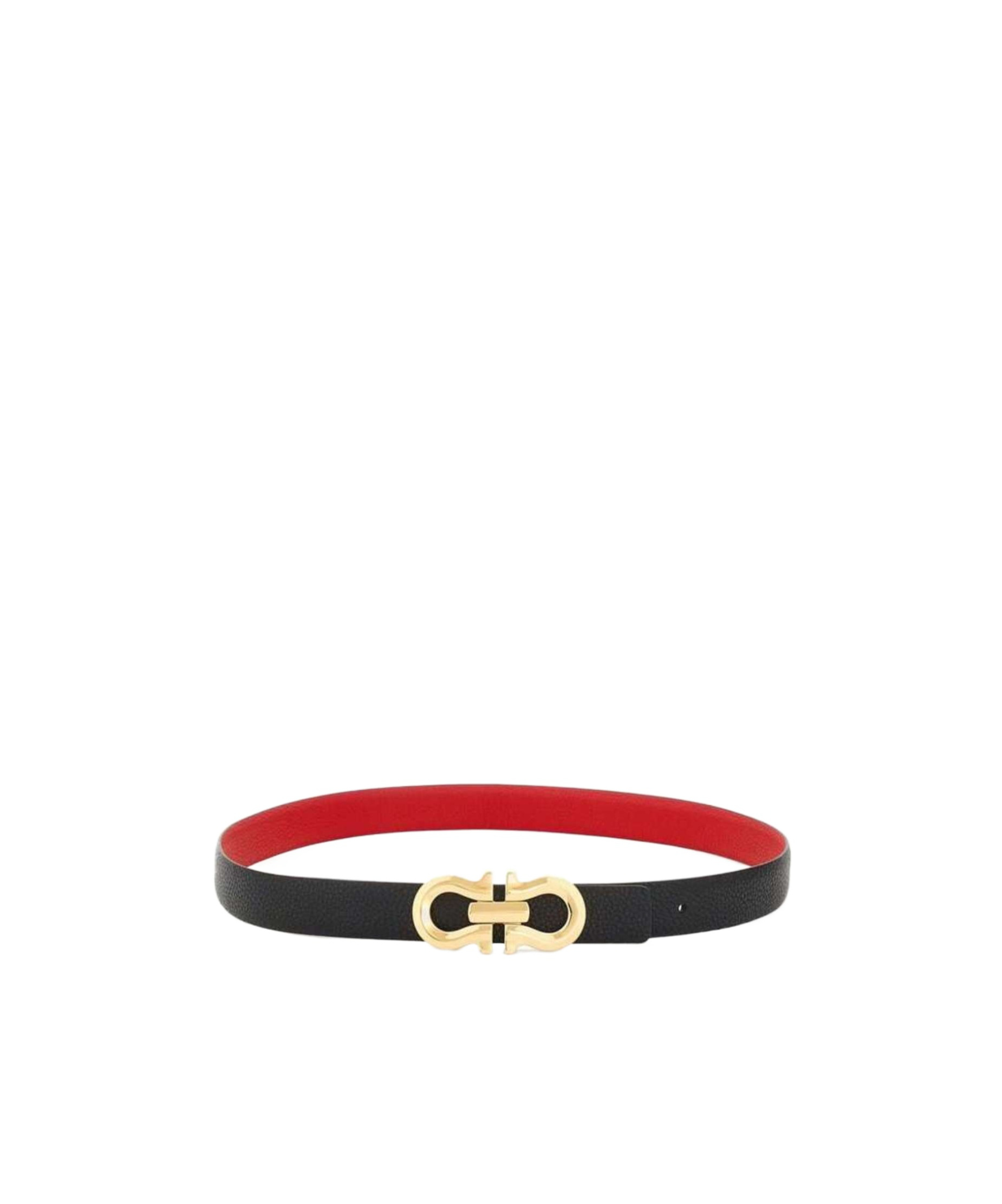 Ferragamo Double-sided Gancini Belt In Black