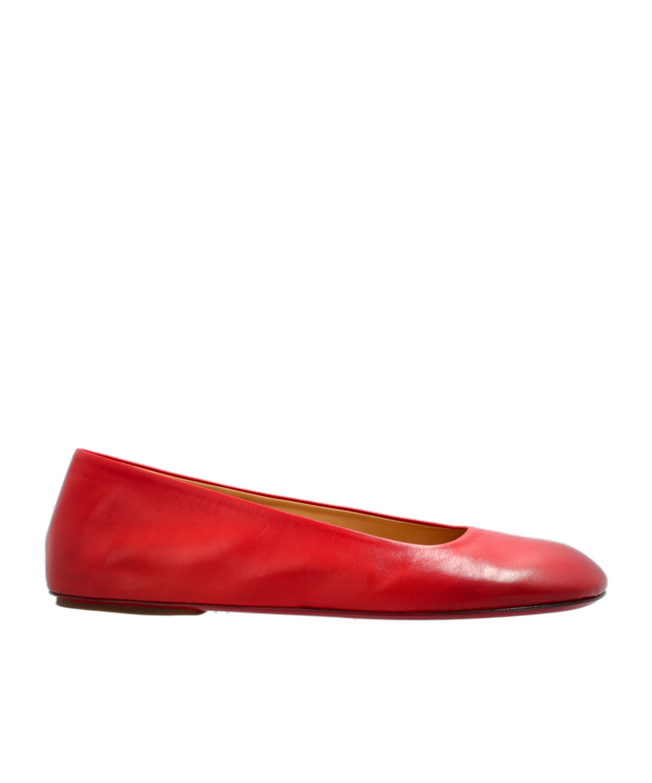 Shop Marsèll Square Toe Slip-on Ballerina Shoes In Red