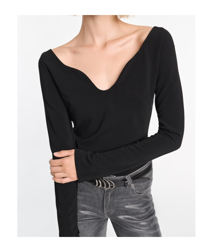 Dorothee Schumacher Structured V-neck Top In Black