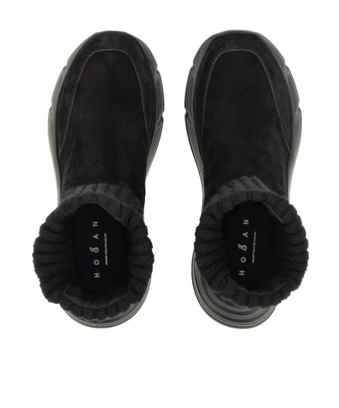 Hogan Black Interactive Boots In Black