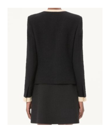 Valentino Wool Tweed Jacket In Black