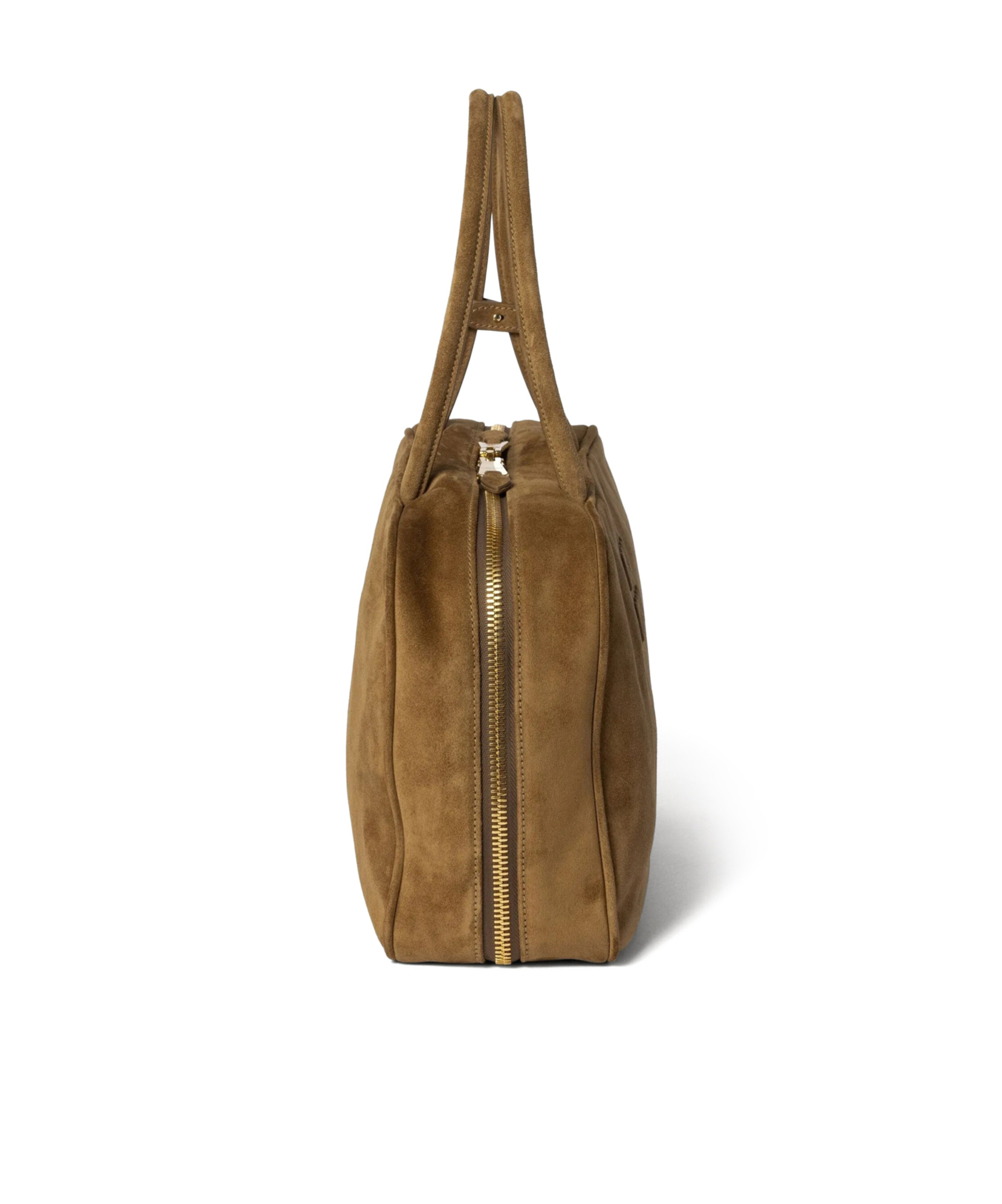Miu Miu Suede Beau Top-handle Bag In Brown