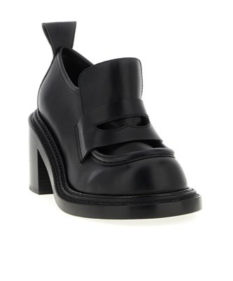 Moschino 90mm Olivia Leather Loafers In Black