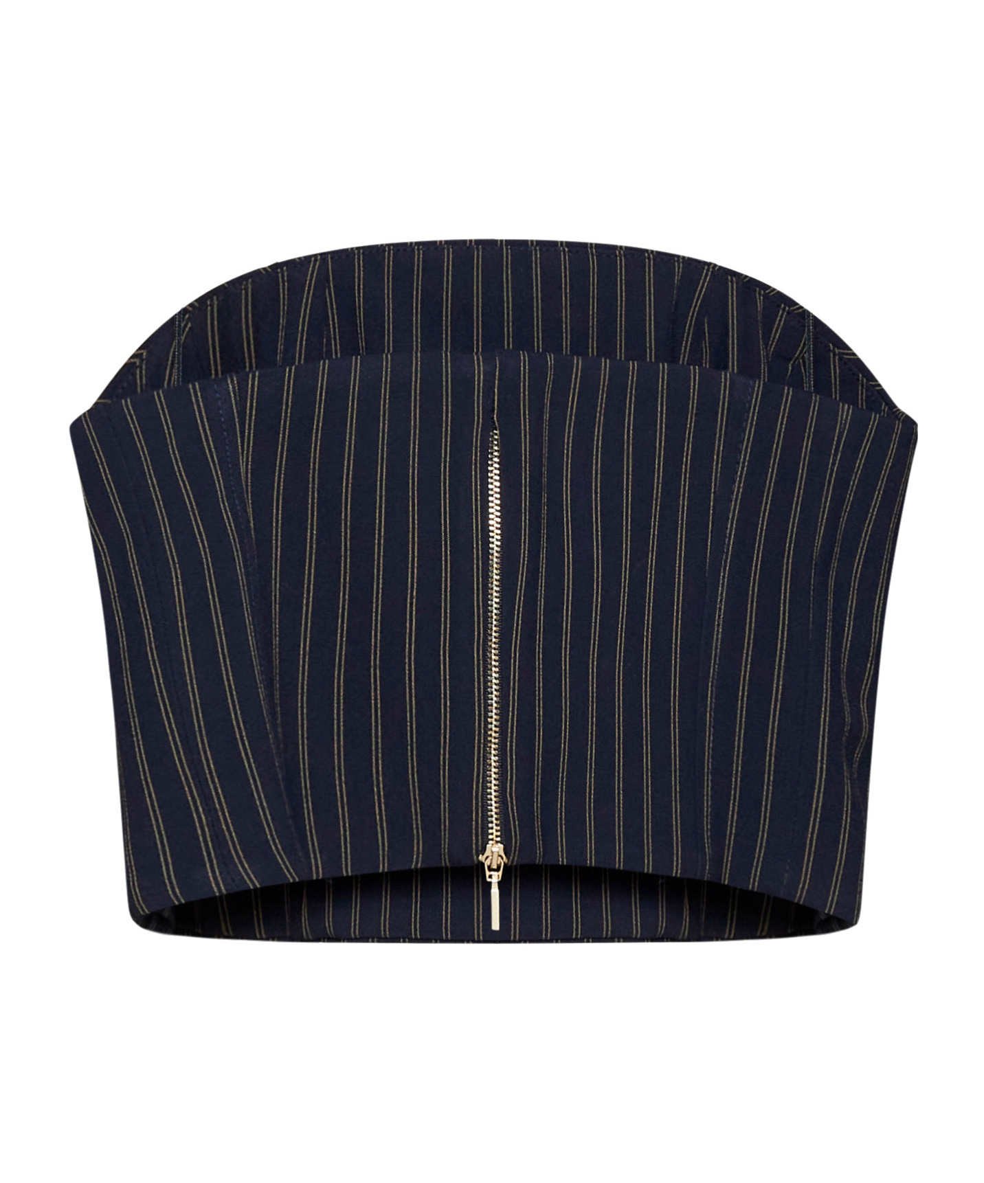 Kaos Striped Pattern Tube Top In Black