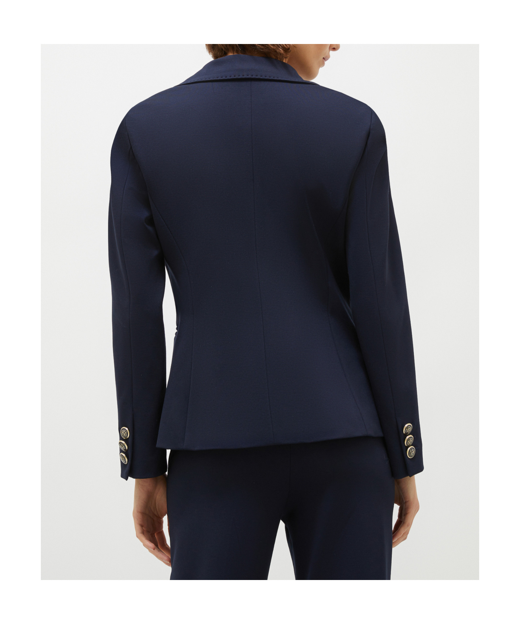 Marella Milano-knit Jersey Blazer - Navy In Black