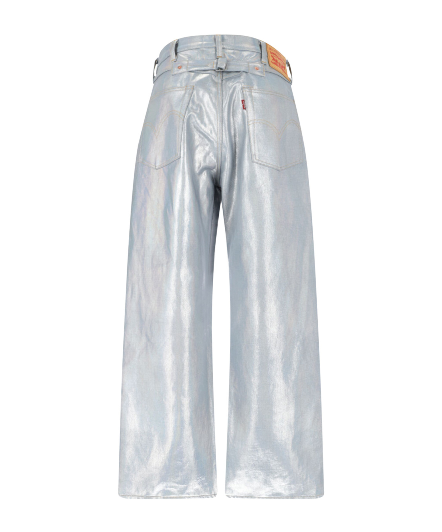 Junya Watanabe X Levis Strauss Logo Straight Jeans In Metallic