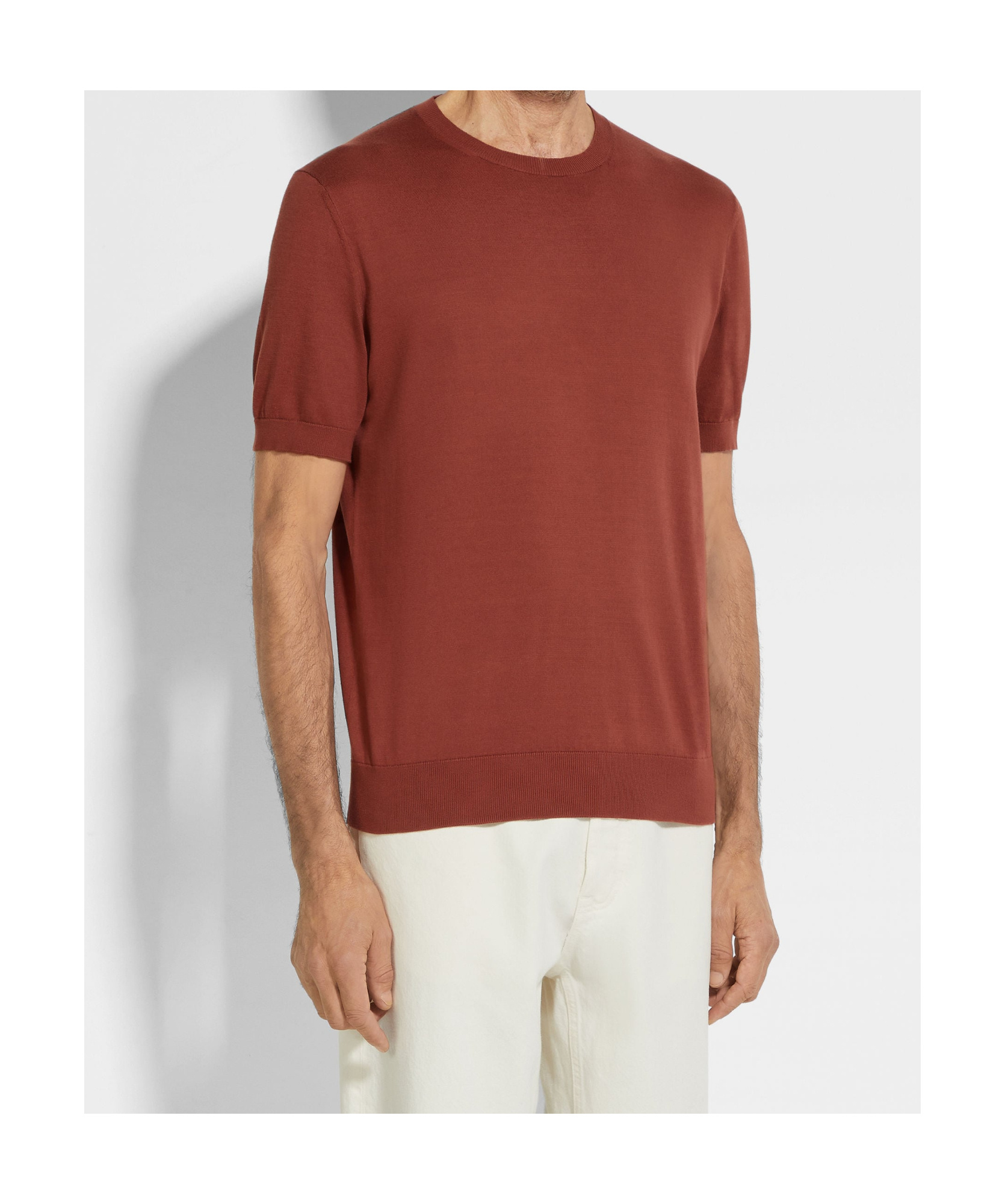 Shop Zegna Cotton T-shirt In Brown