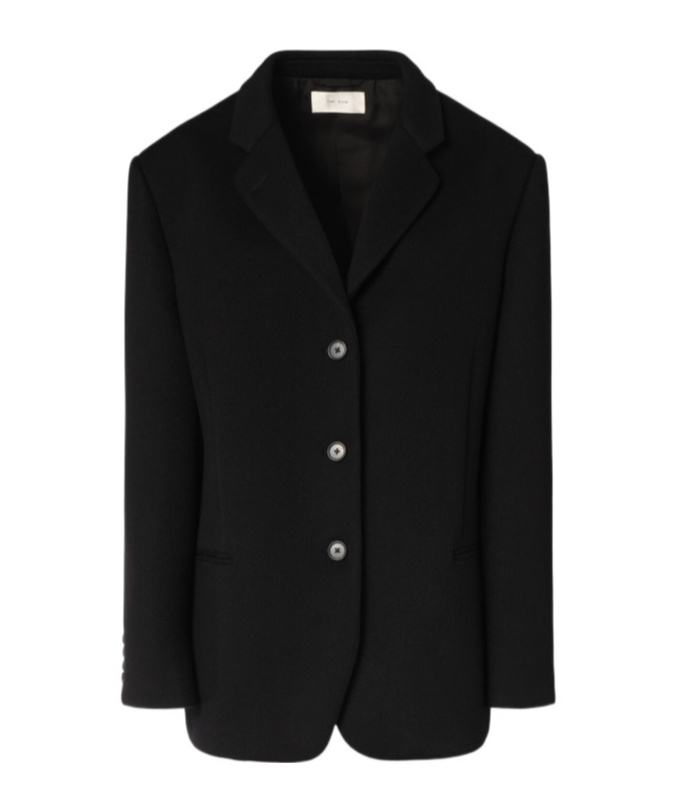The Row Single-breasted Long-sleeved Blazer In Black