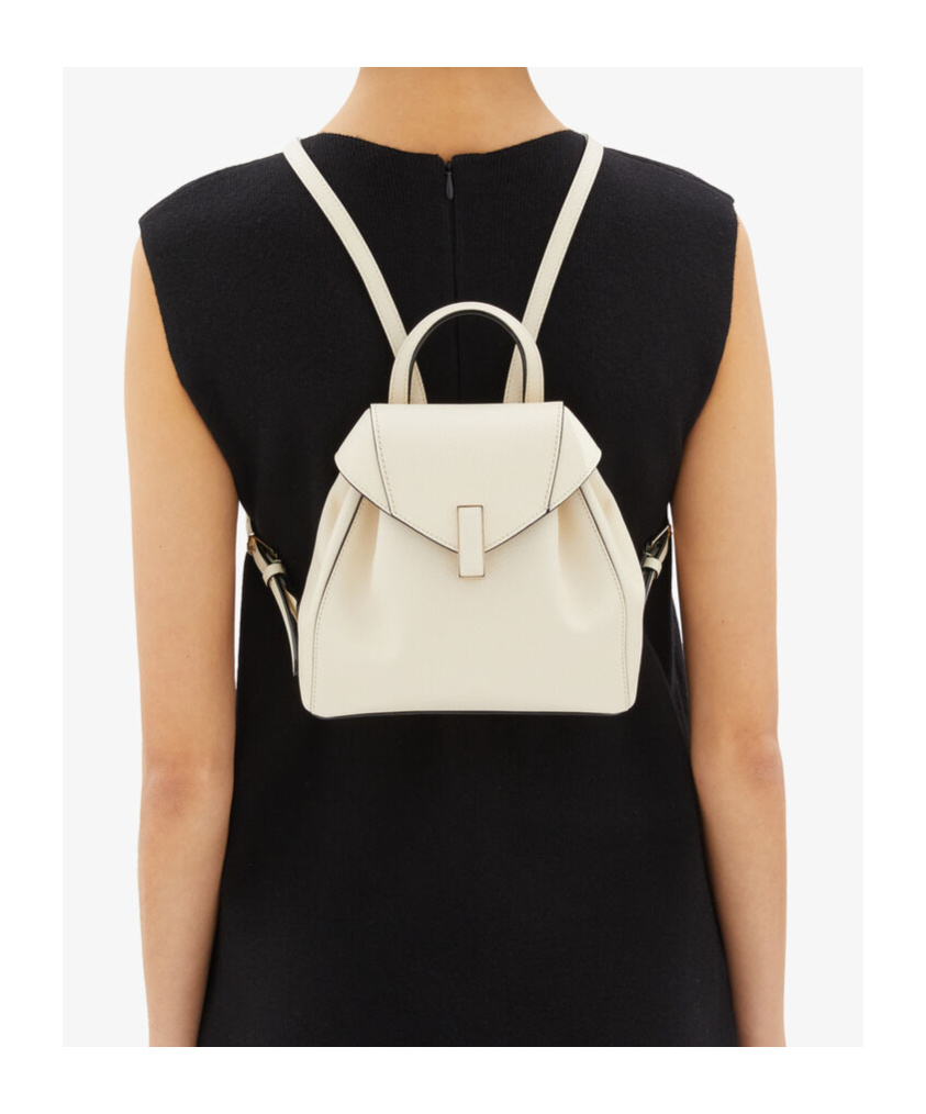 Valextra Iside Mini Backpack In Pergamena White