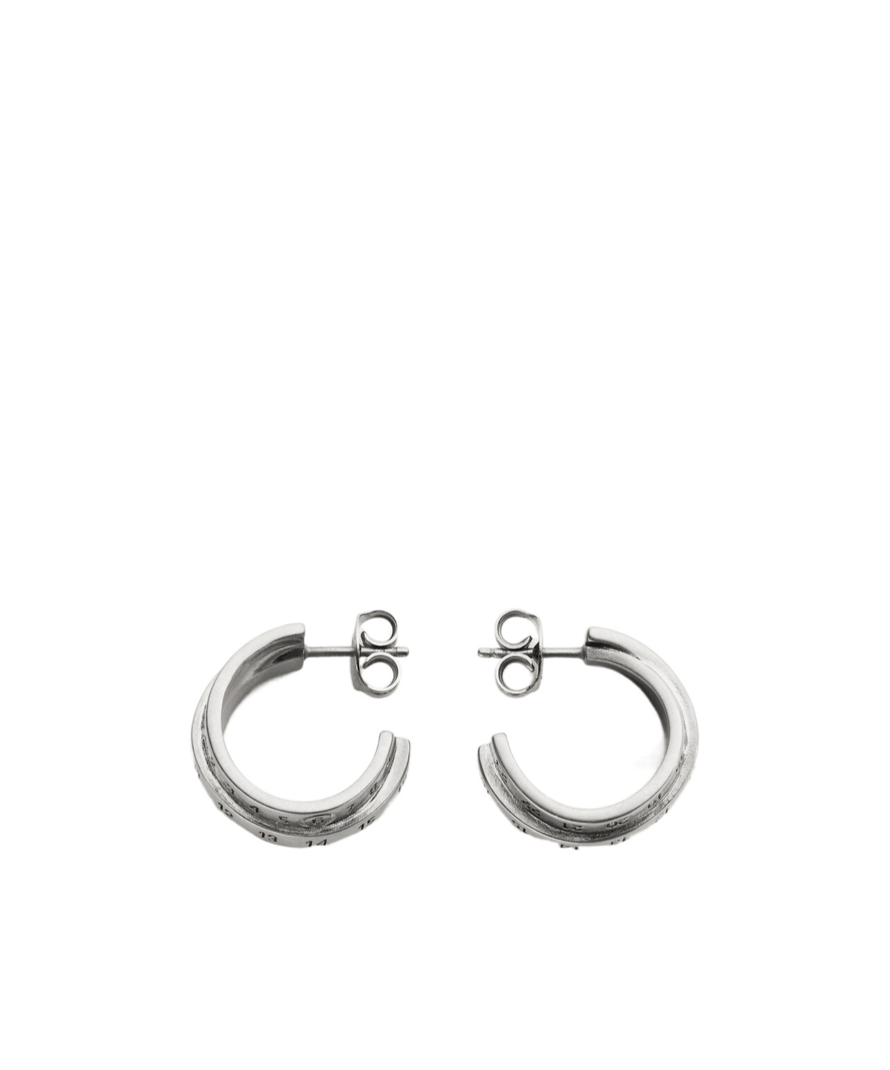 Mm6 Maison Margiela Triple Logo Numeric Signature Earring In Gray