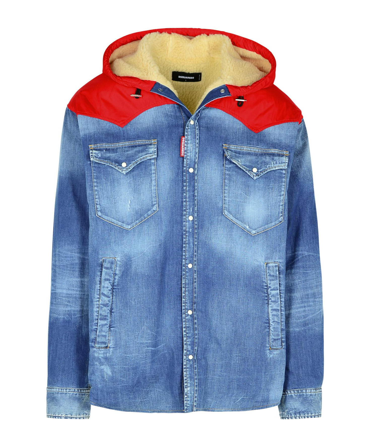 Shop Dsquared2 Panelled Jacket In Blue