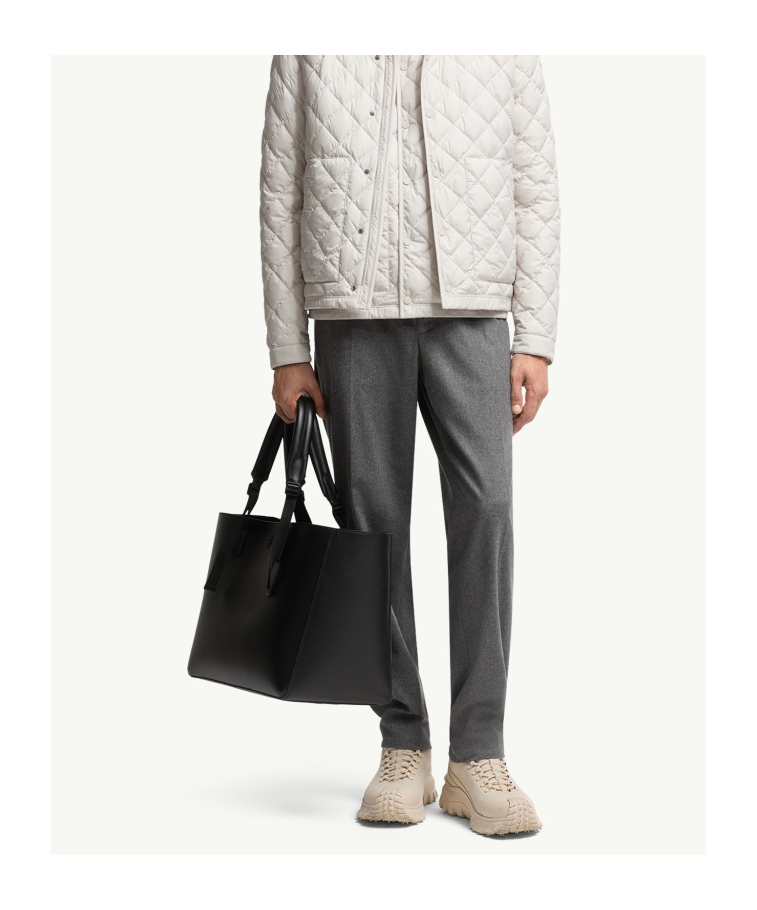 Moncler Cashmere Blend Jogging Trousers In Gray