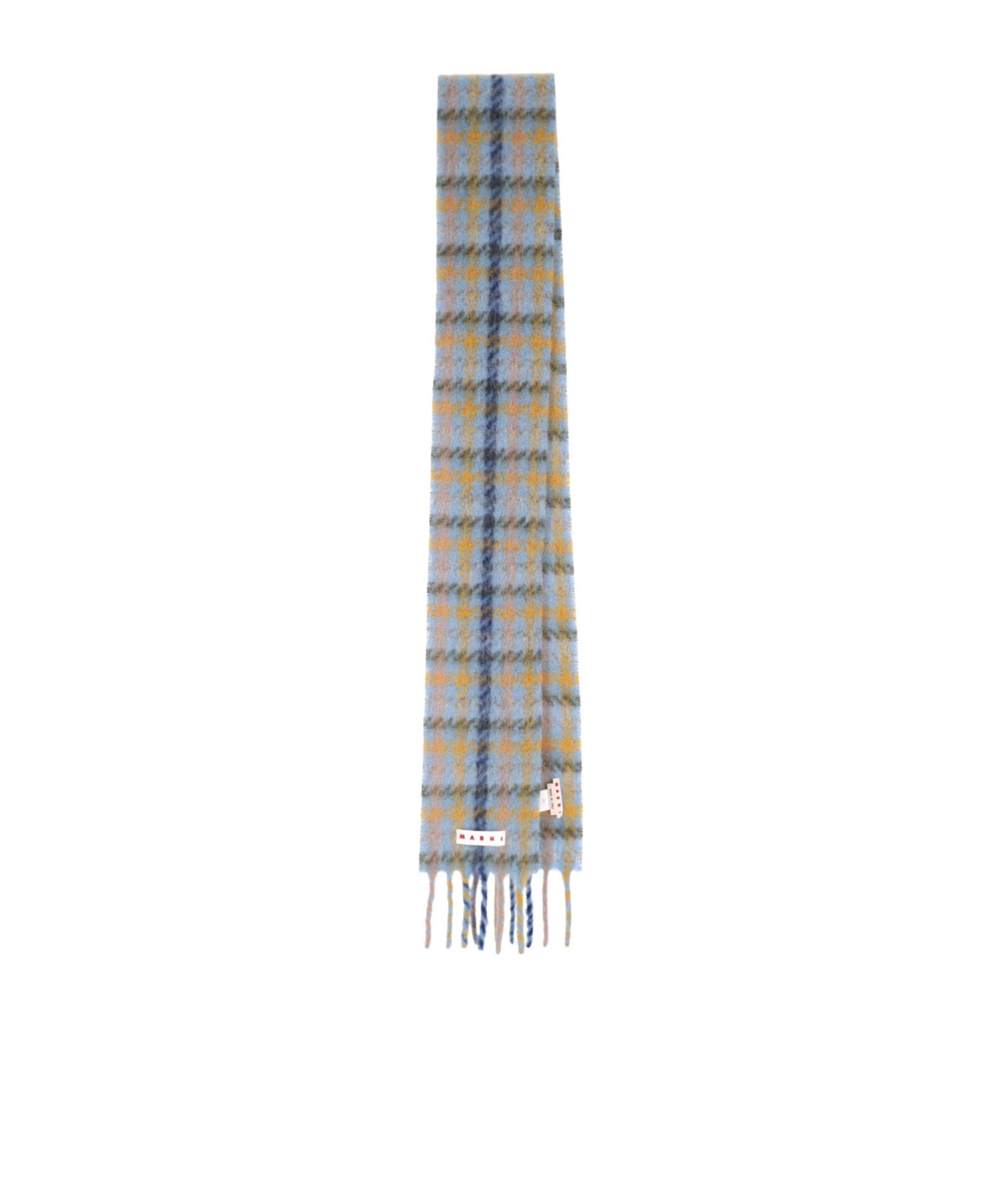 Marni Luxurious Scarf With Soft Texture And Fringed Ends In Multi