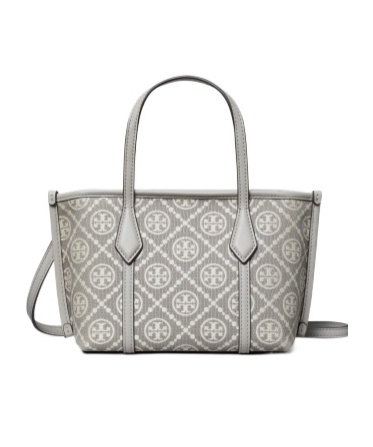 Tory Burch T Monogram Perry Mini Tote In Gray