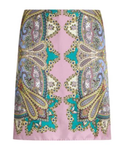 Etro Silk Twill Mini Skirt