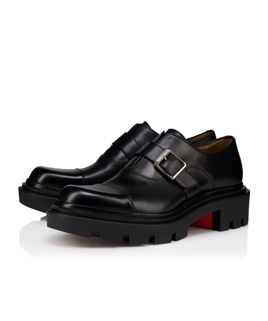 Christian Louboutin Round-toe Loafers In Black