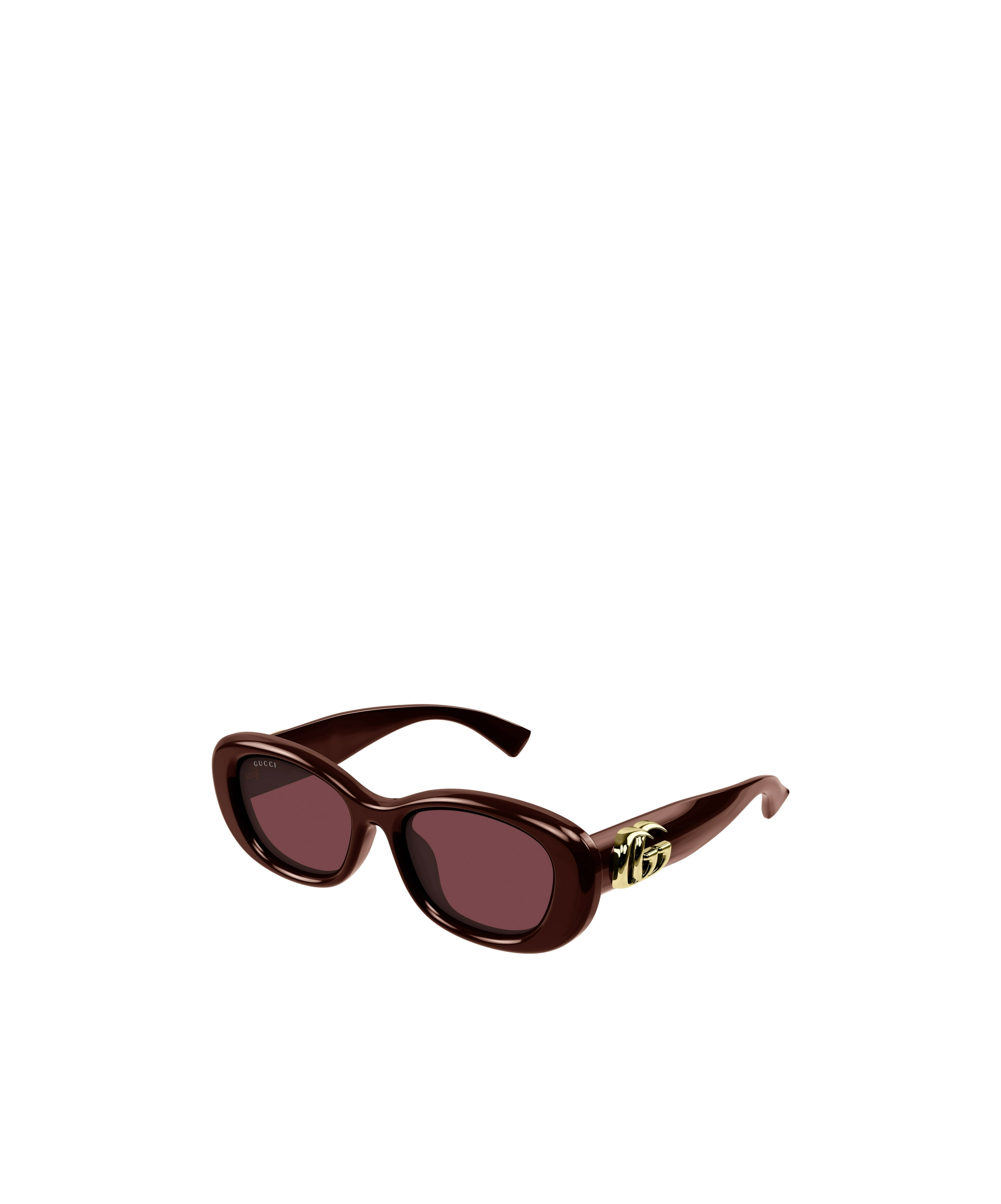 Gucci Geometric Frame Sunglasses In Brown