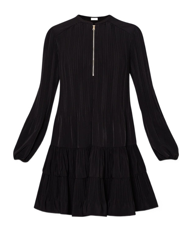 Liu •jo Crepe Mini Dress In Black