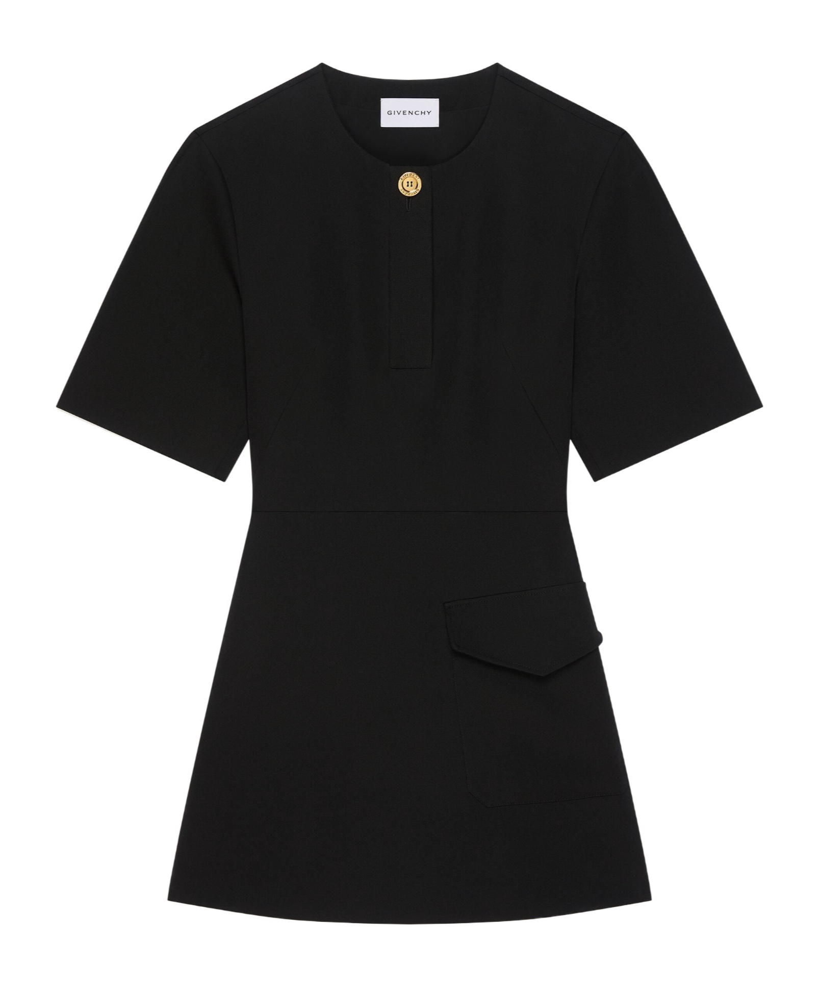 Givenchy Mini Dress In Wool In Black