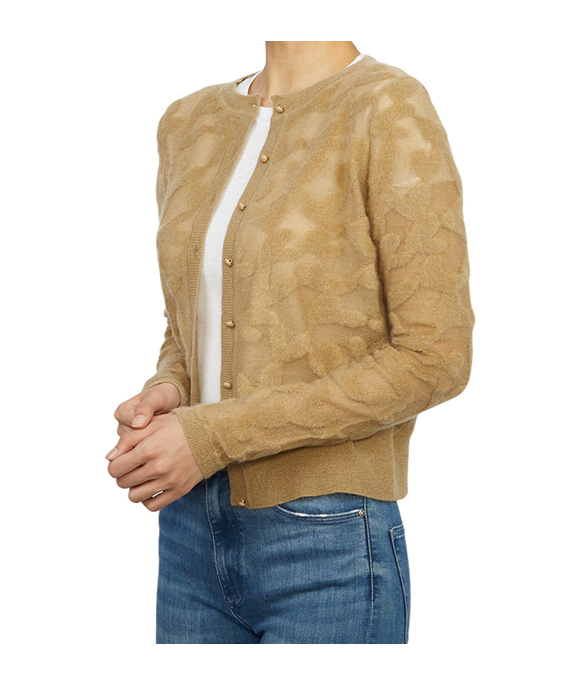 Max Mara Long-sleeved Cardigan In Nude