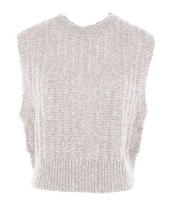 Brunello Cucinelli Sparkling Beige Cashmere Wool Vest In White