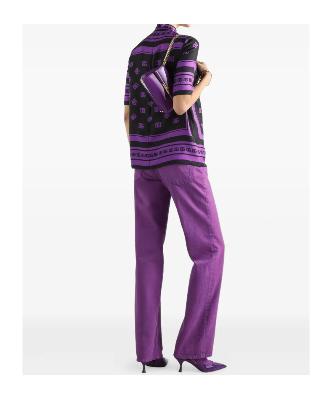 Dolce & Gabbana Five-pocket Straight Leg Jeans In Purple