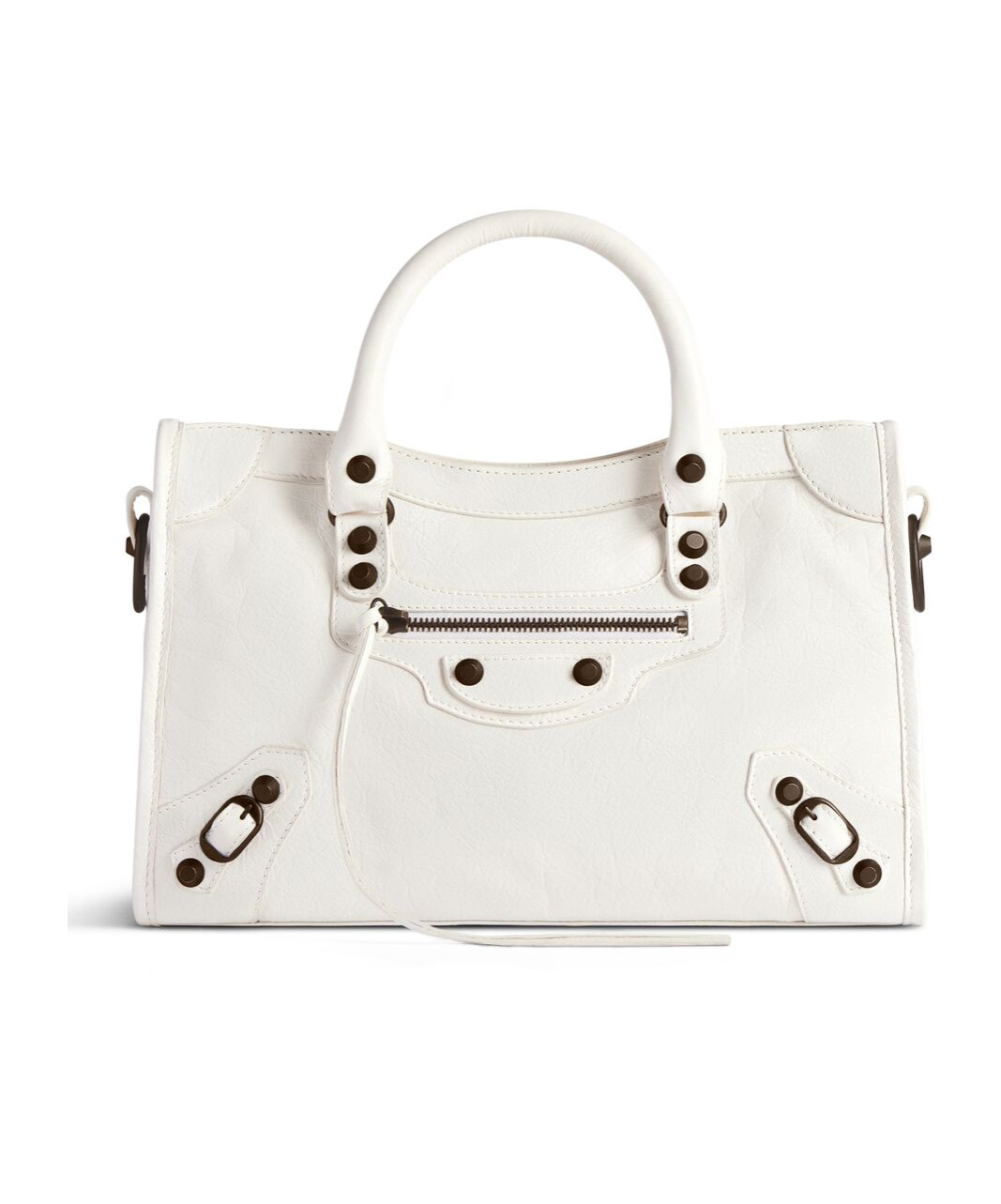 Balenciaga Women's Neo Cagole Leather Tote In White