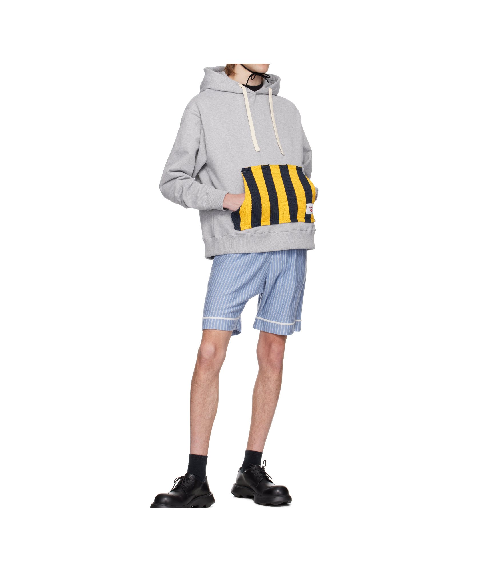 Charles Jeffrrey Loverboy Patch Ears Hoodie In Grey
