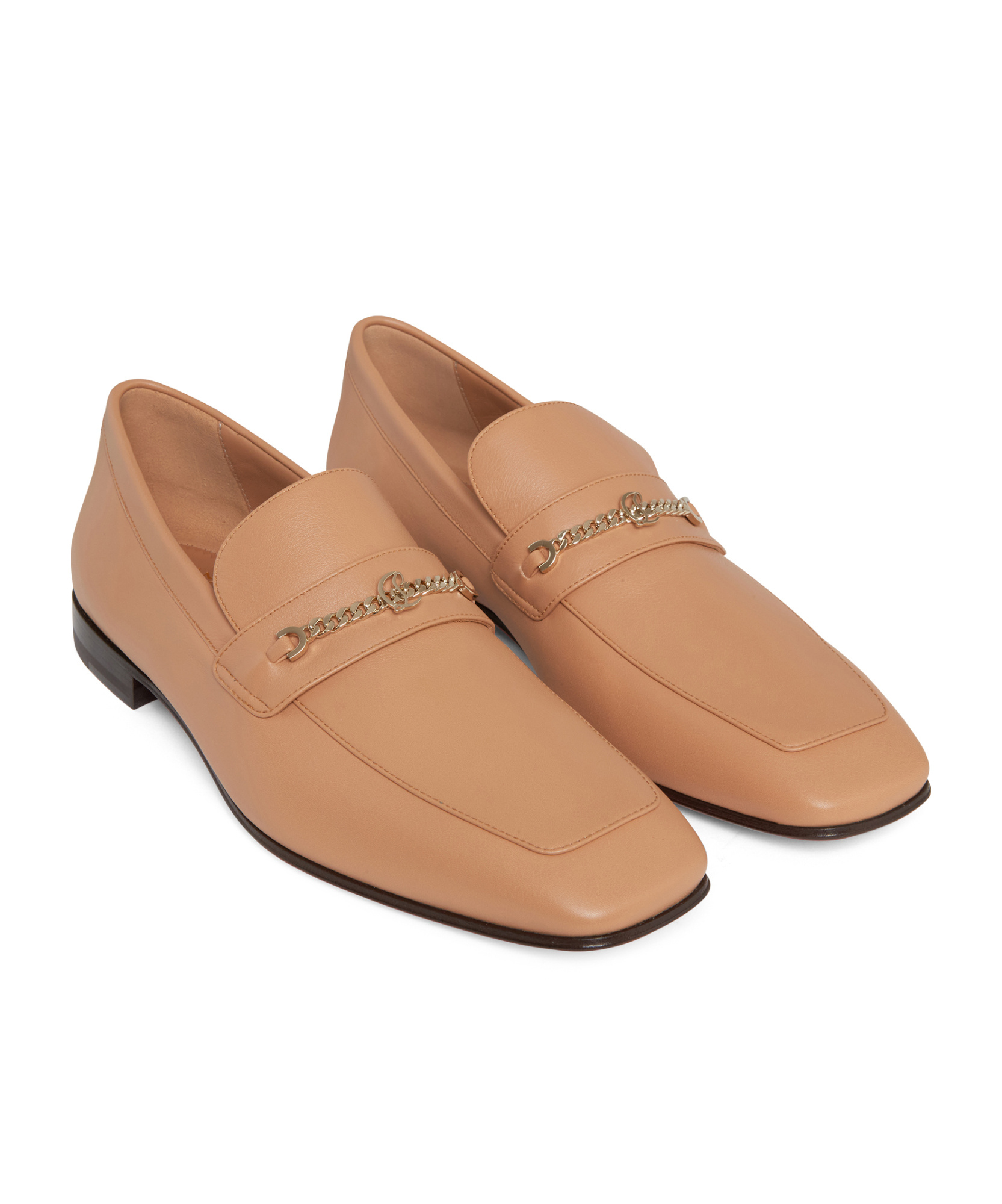 Christian Louboutin Square-headed Casual Shoes In Nude