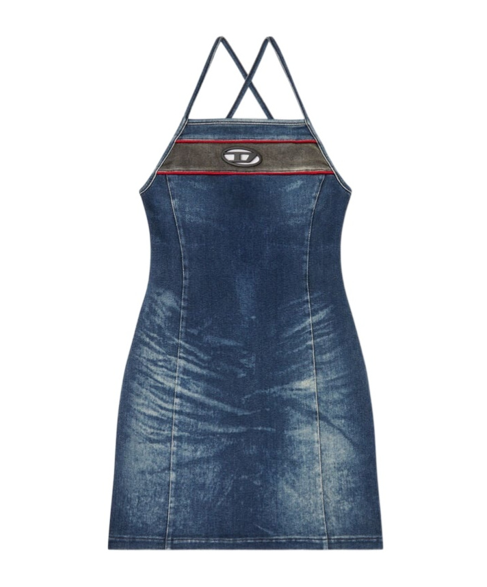 Diesel Blue De-pilu-dress-s Minidress In Blue