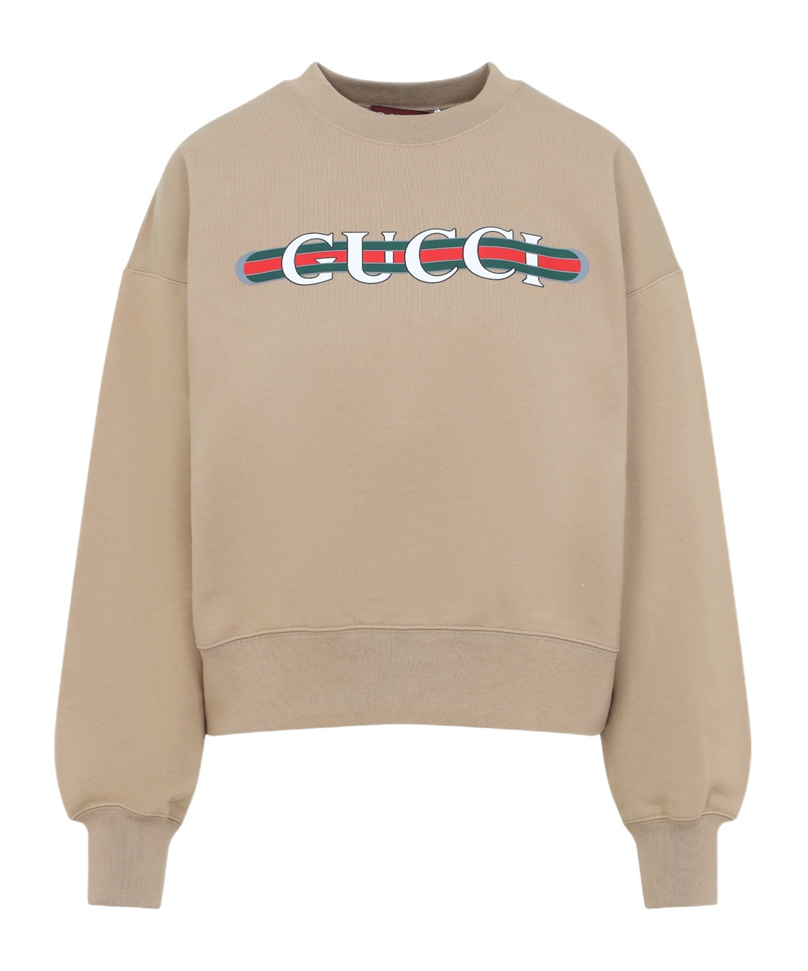 Shop Gucci Logo-print Sweatshirt In Nude